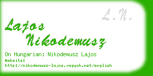 lajos nikodemusz business card